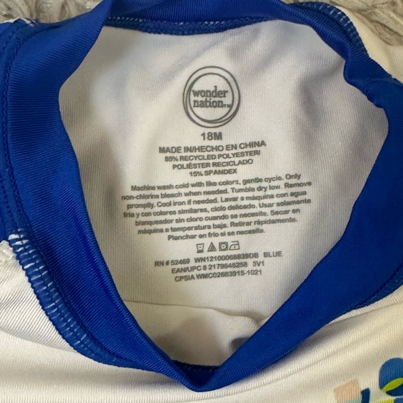 “Be Wild” matching swim top and shorts, Size 18M - Picture 7 of 7